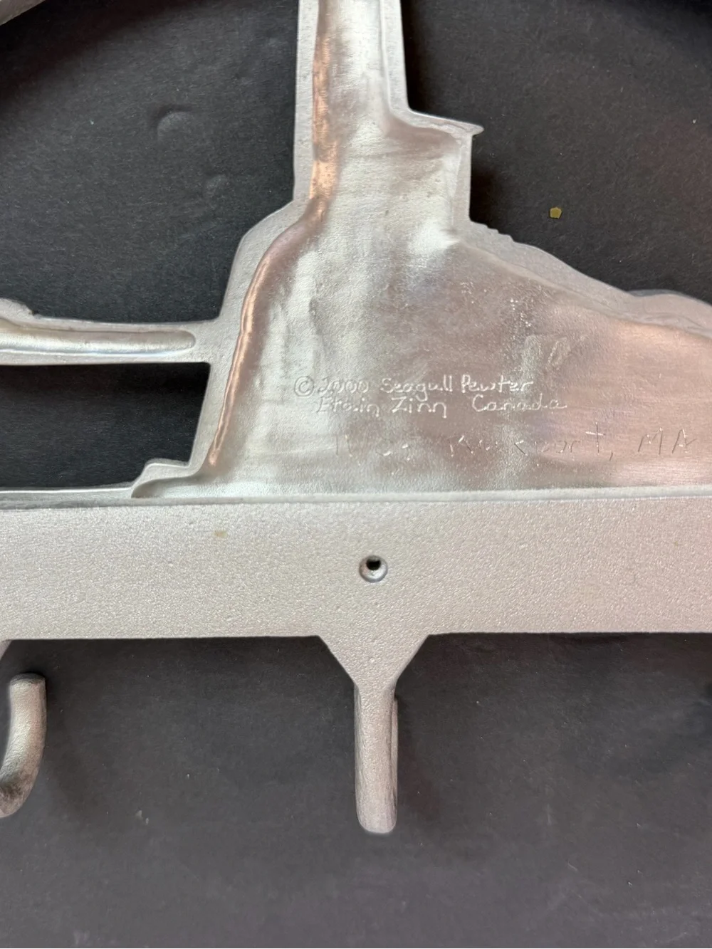 Lighthouse Coat Hook Seagull Pewter by Etain Ziin 2000 Vintage Metal Art